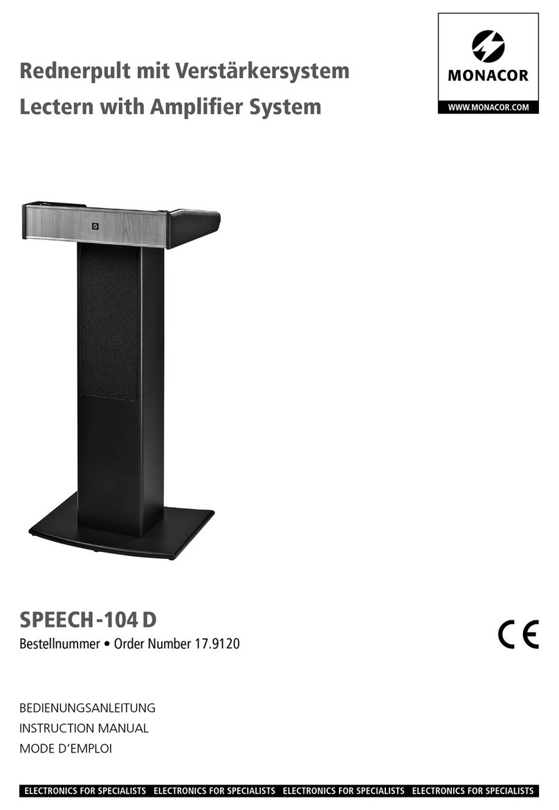 Monacor SPEECH-104 D User manual