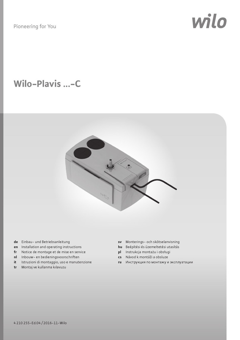 Wilo Plavis 011-C Installation and operating instructions Wilo Plavis 011-C Installation and operating instructions