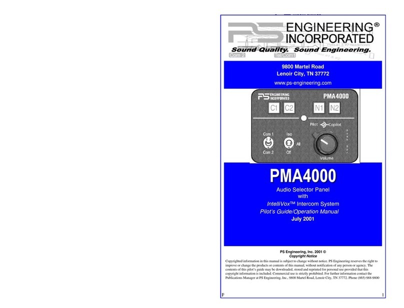 PS Engineering PMA4000 TSO User manual