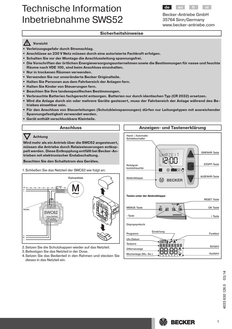 Becker SWS52 manual