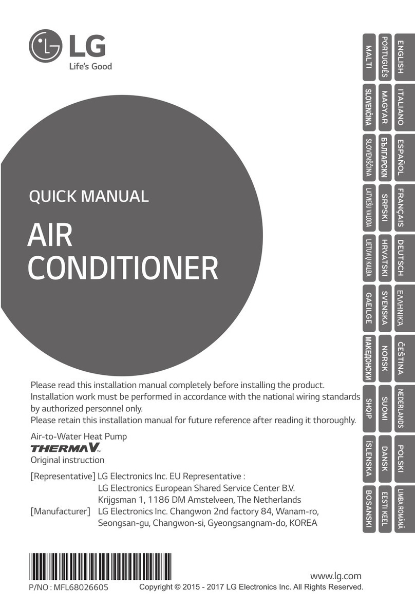 LG THERMA V AHBW036H0 Installation guide