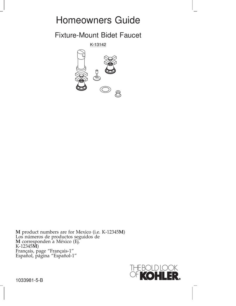 Kohler K-13142 Homeowner's guide Kohler K-13142 Homeowner's guide