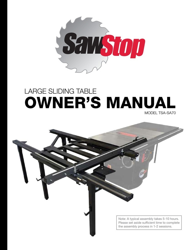 SawStop TSA-SA70 owner's manual