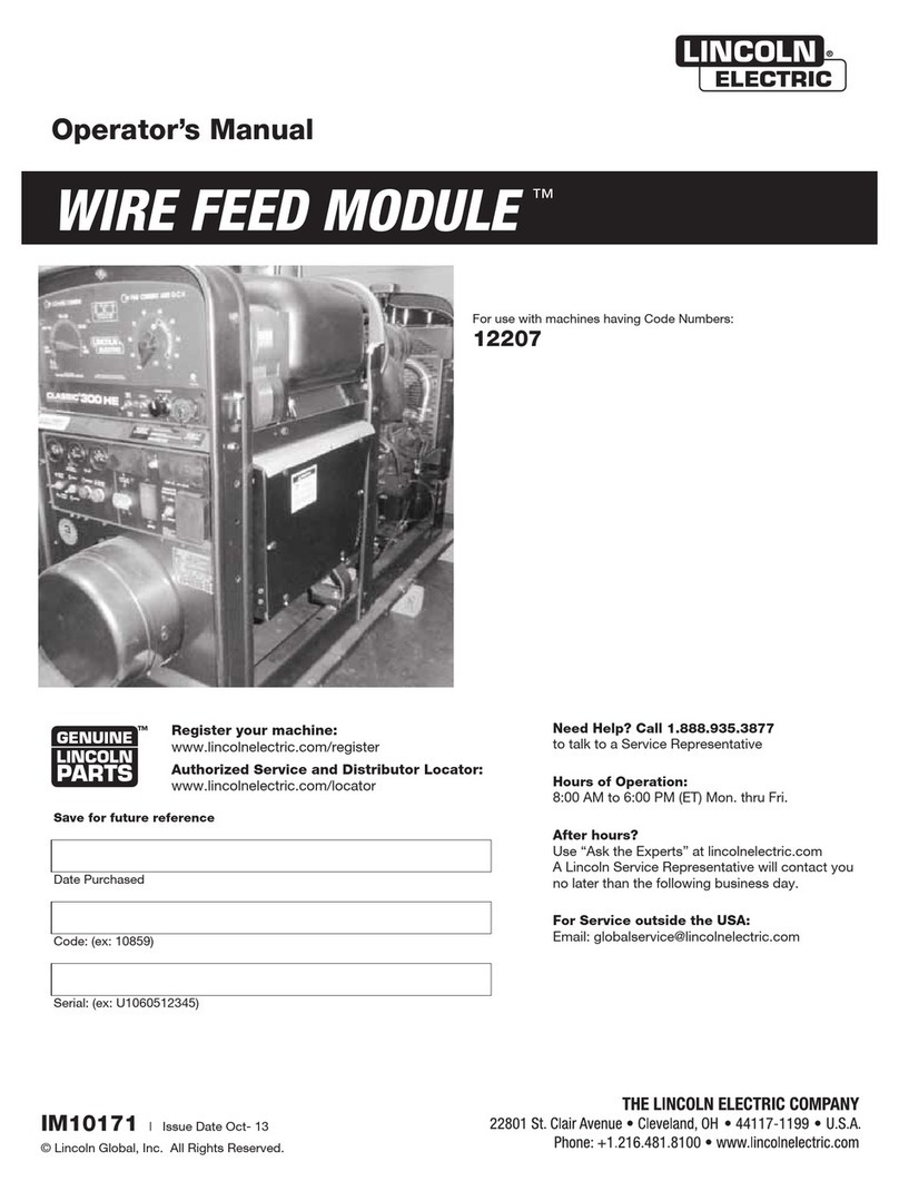 Lincoln Electric Wire Feed Module 12207 User manual