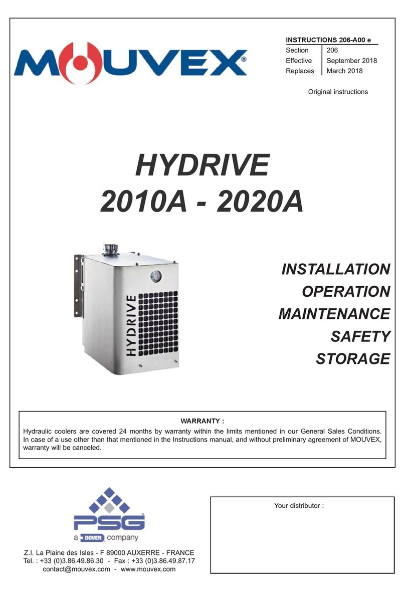Dover PSG MOUVEX HYDRIVE 2010A Safety, storage, operation and maitenance instructions Dover PSG MOUVEX HYDRIVE 2010A Safety, storage, operation and maitenance instructions