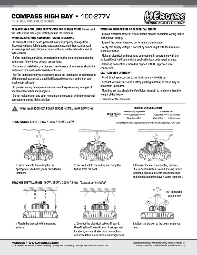 Mebulbs Compass High Bay 100-277V Install instructions