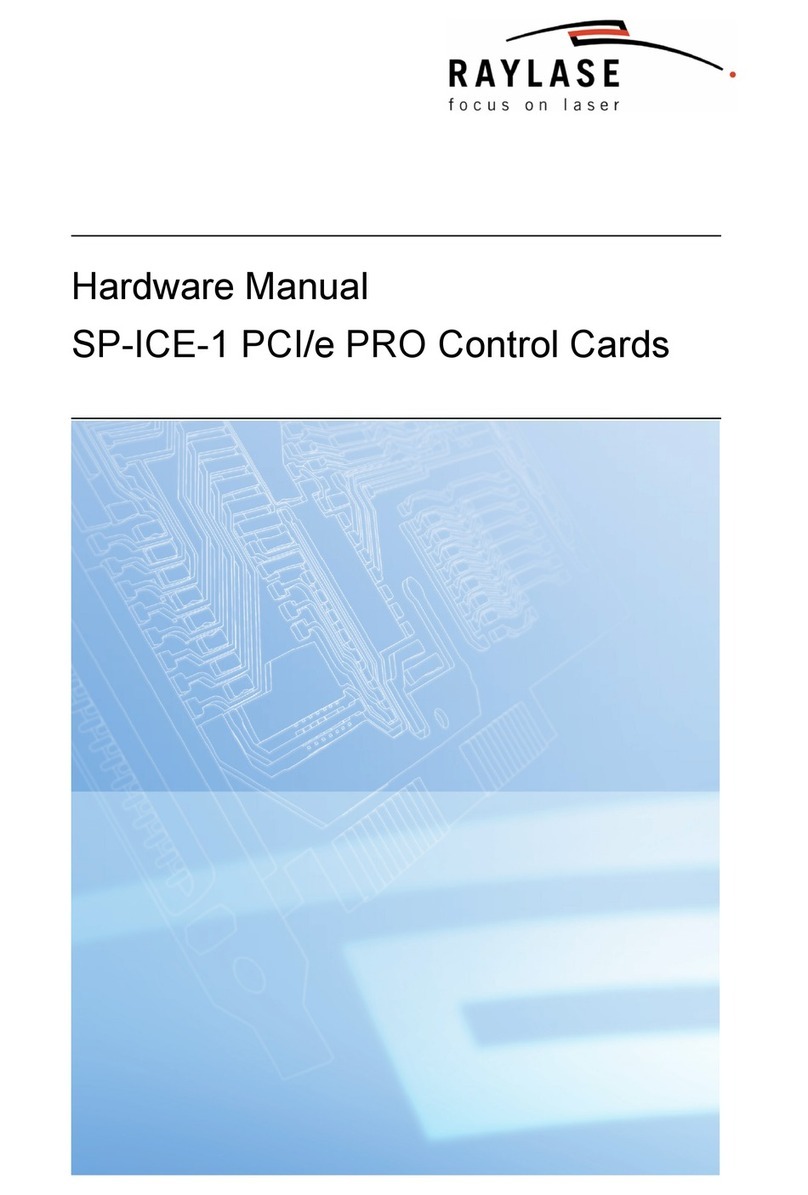 RAYLASE SP-ICE-1 PCI/e PRO Hardware manual RAYLASE SP-ICE-1 PCI/e PRO Hardware manual