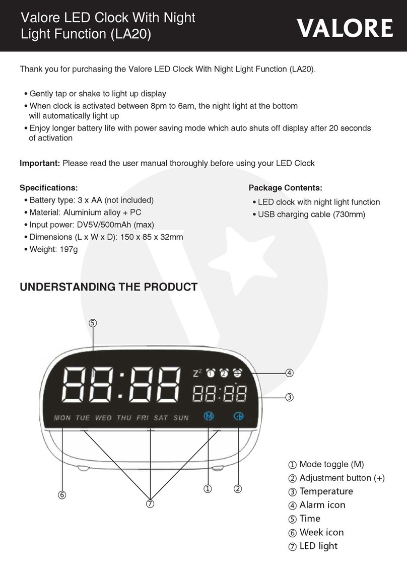 Valore LA20 quick start guide