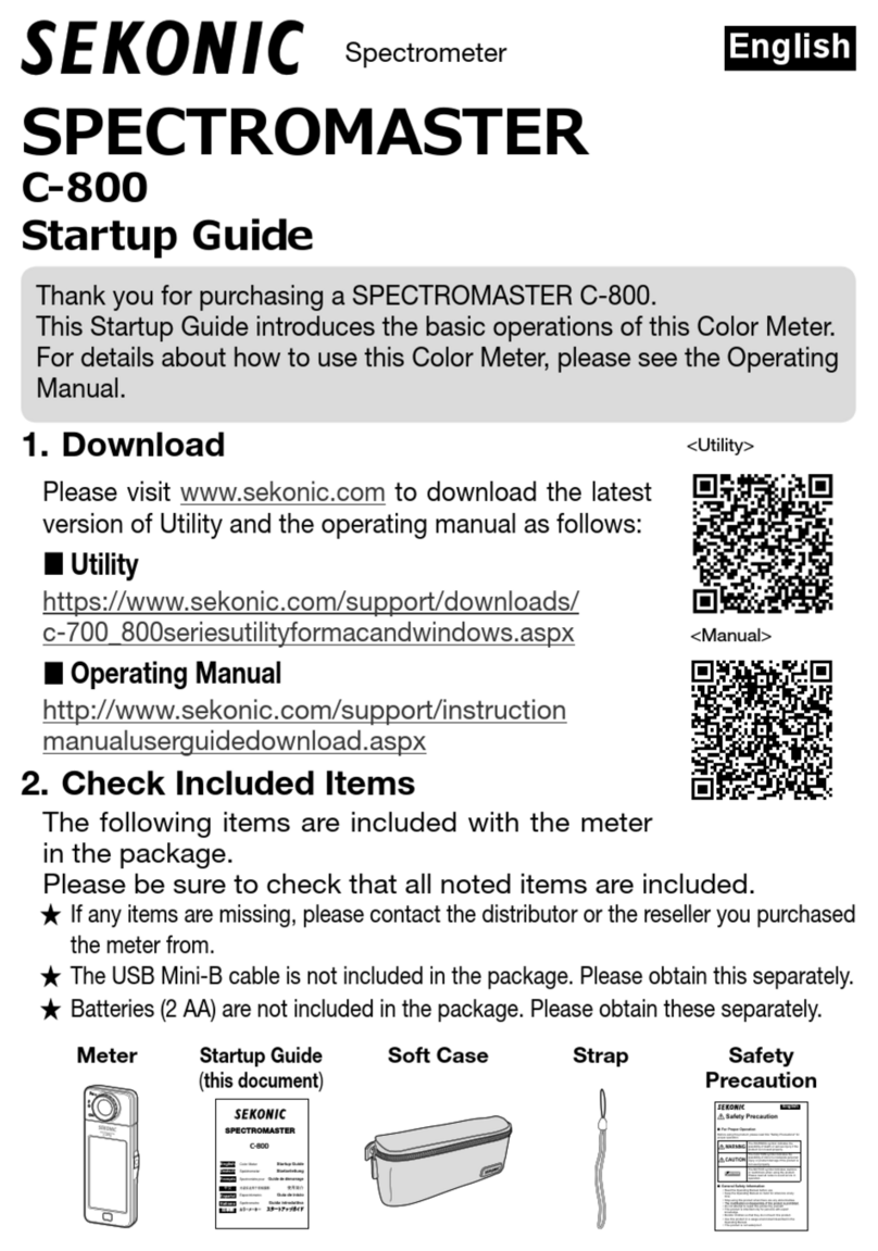 Sekonic SPECTROMASTER C-800 User guide