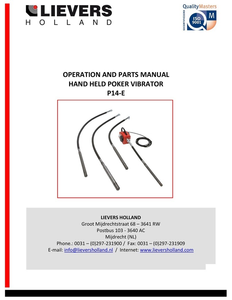 Lievers P14-E Operation and parts manual