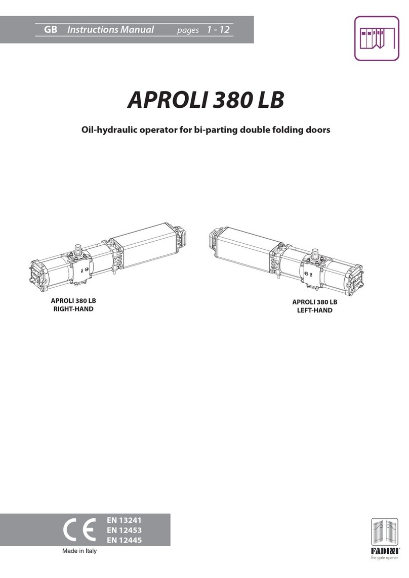 fadini APROLI 380 LB instruction manual