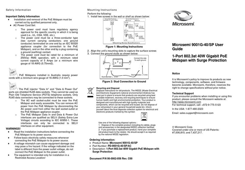 Microsemi 9001G-40/SP user guide
