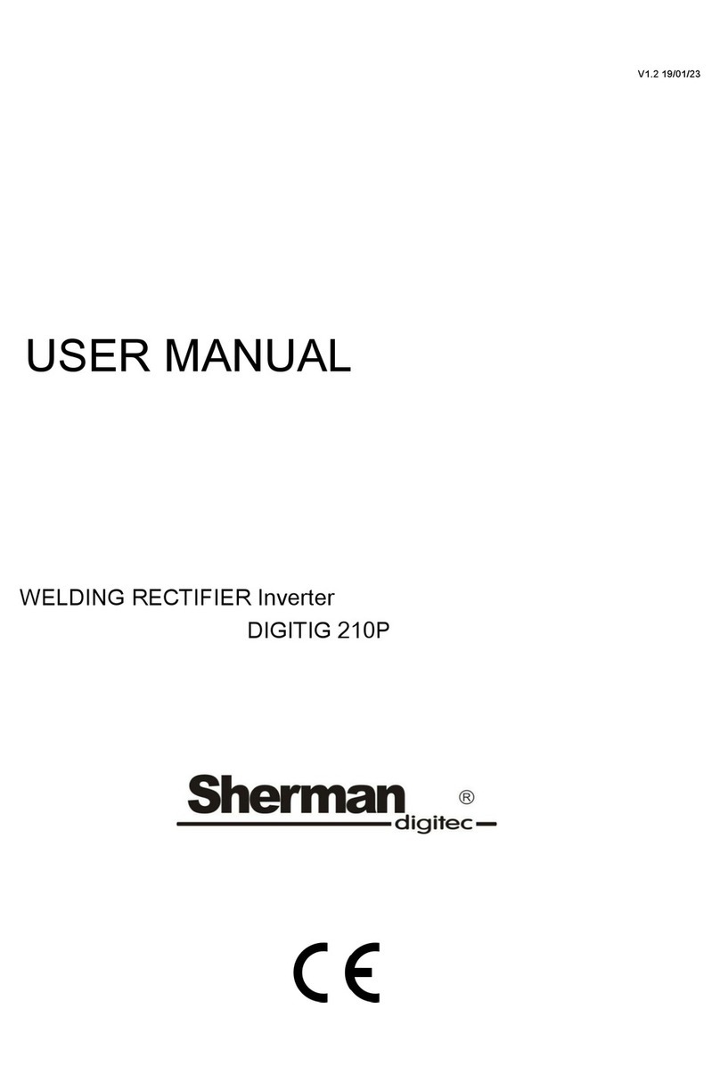 TECWELD Sherman digitec DIGITIG 210P user manual