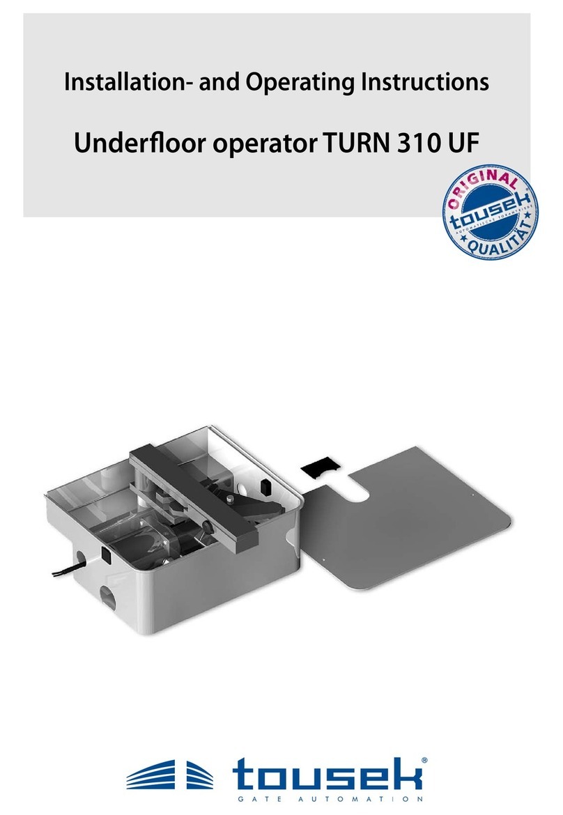 tousek TURN 310 UF User manual