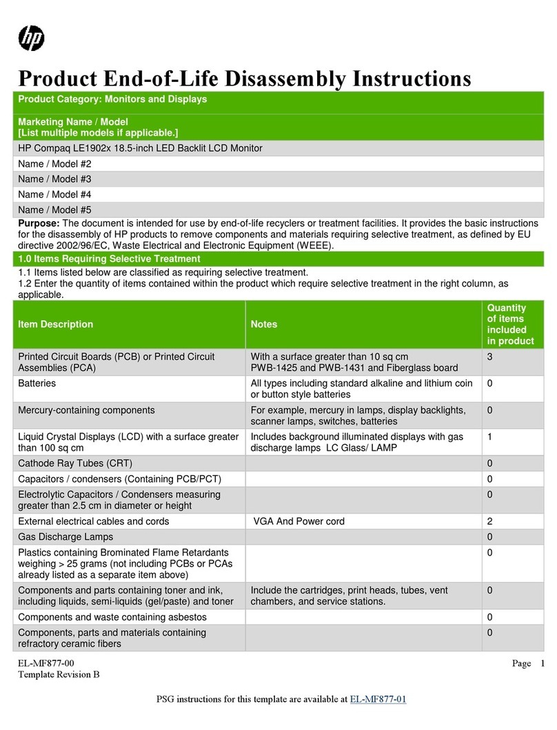 HP Compaq LE1902x Installation instructions
