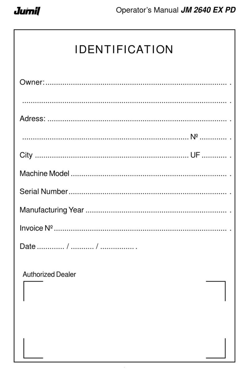 Jumil JM 2640 EX PD Operator's manual