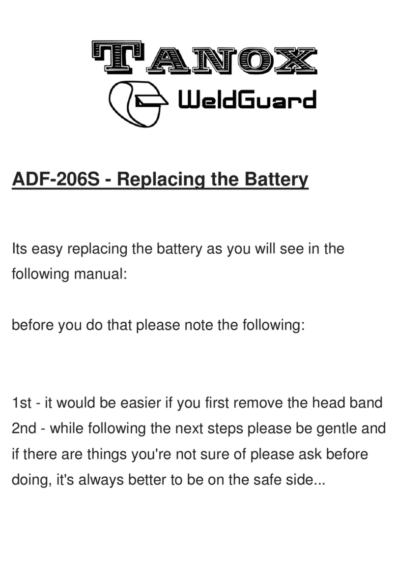 Tanox WeldGuard ADF-206S Replacig the Battery
