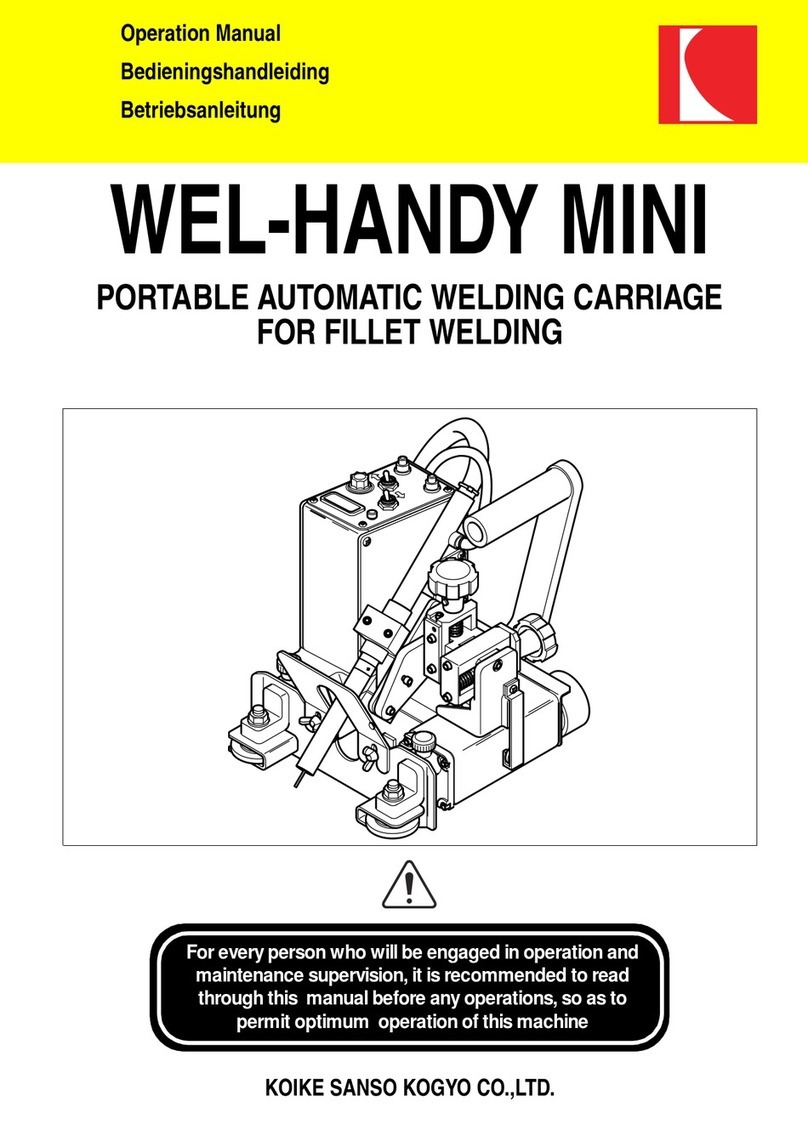 Koike Sanso Kogyo WEL-HANDY MINI Operation manual Koike Sanso Kogyo WEL-HANDY MINI Operation manual