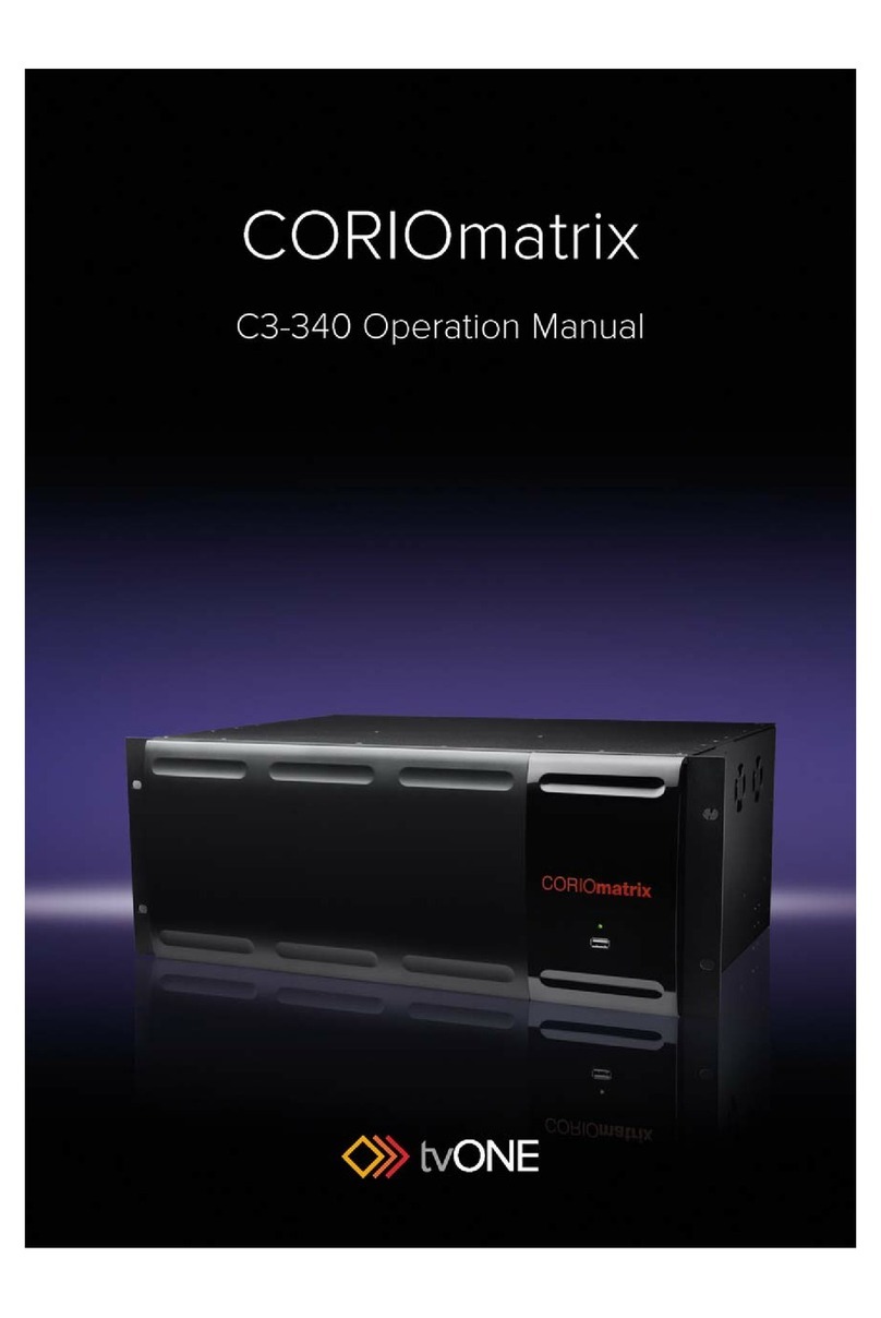 TV One CORIOmatrix Operation manual