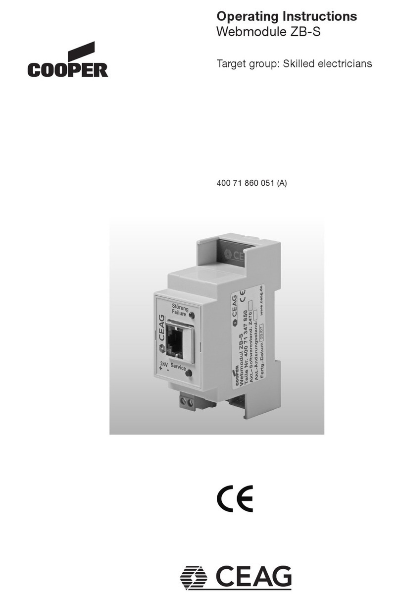 Cooper CEAG Webmodule ZB-S operating instructions