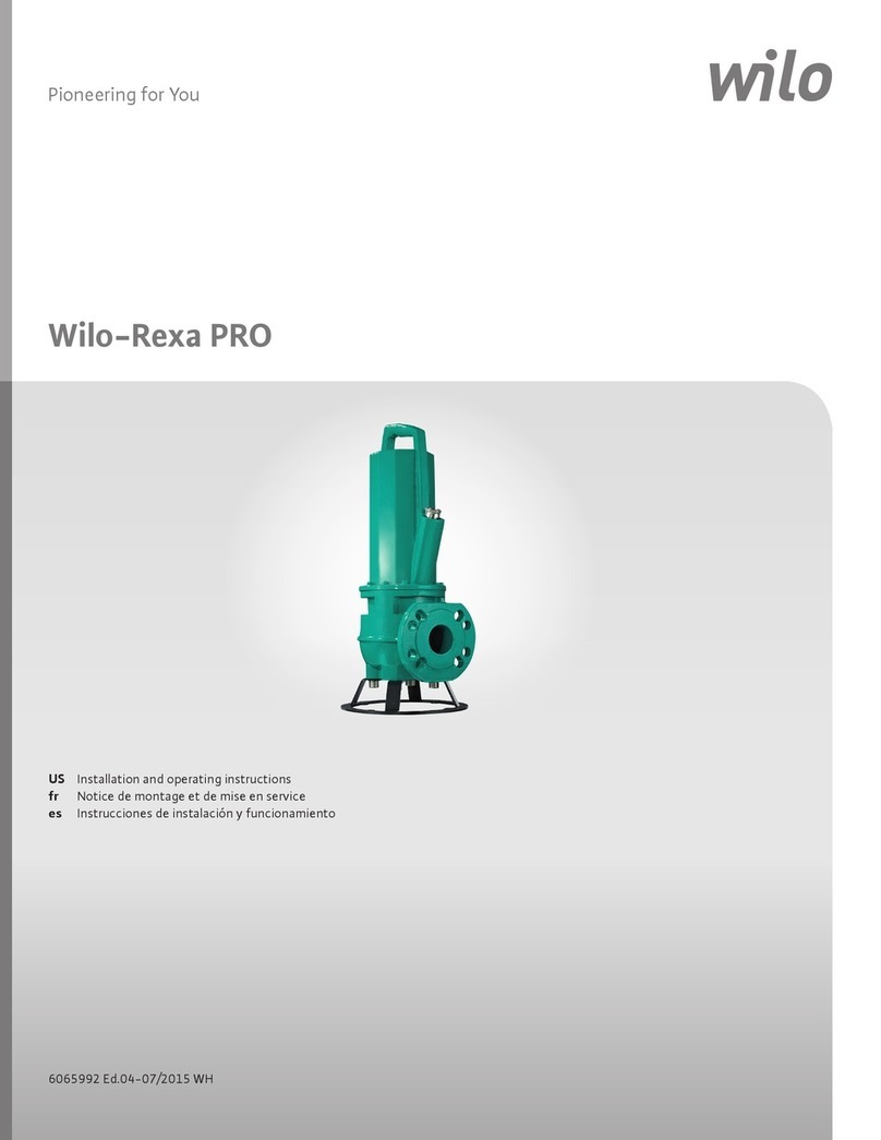 Wilo Rexa PRO Series Installation and operating instructions