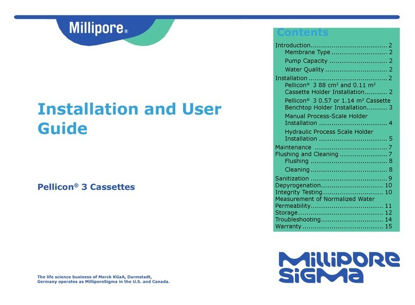 Millipore Sigma Pellicon 3 Cassettes Installation and user guide