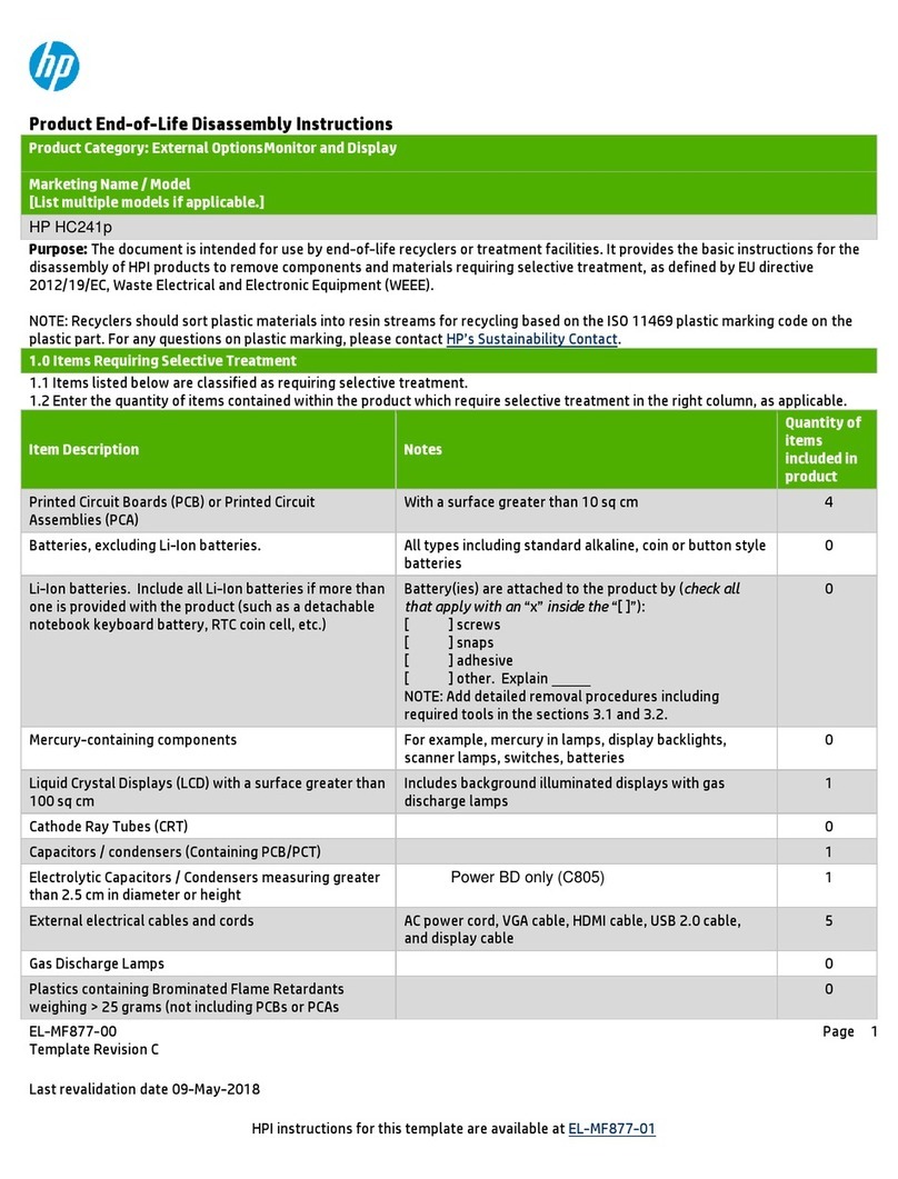 HP HC241p Installation instructions