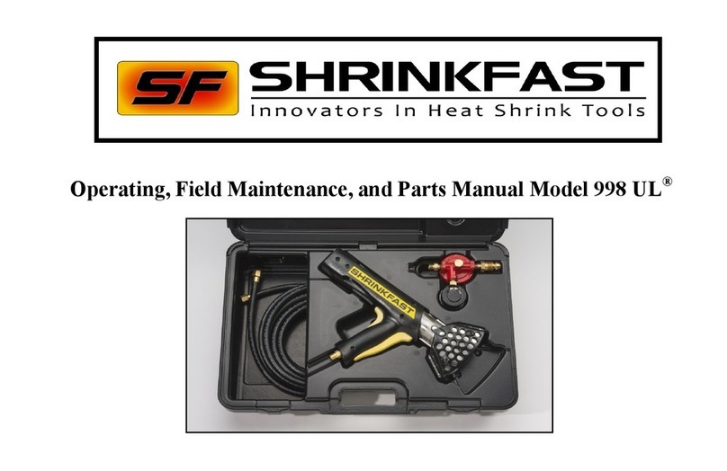 Shrinkfast 998 UL Operating, field maintenance, and parts manual Shrinkfast 998 UL Operating, field maintenance, and parts manual