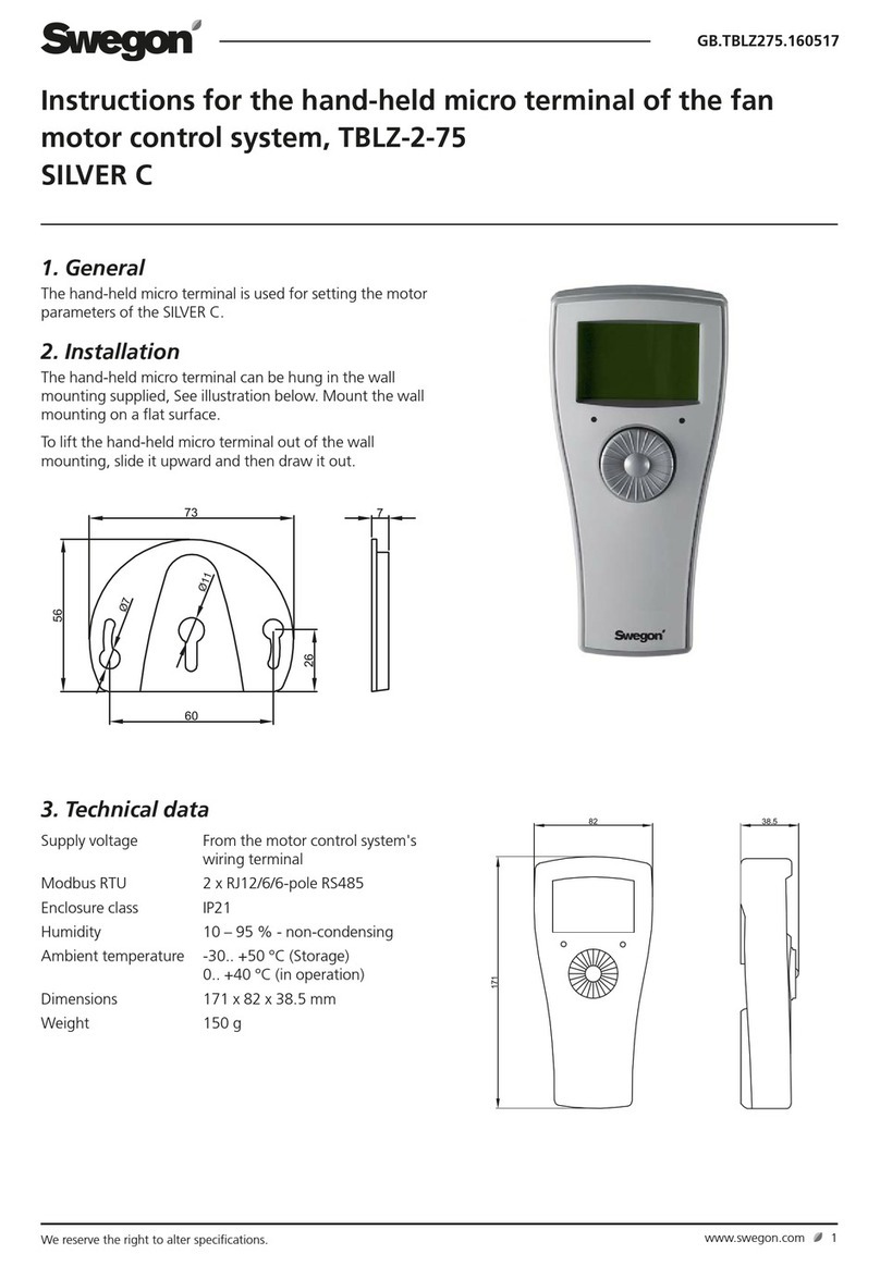 Swegon TBLZ-2-75 User manual