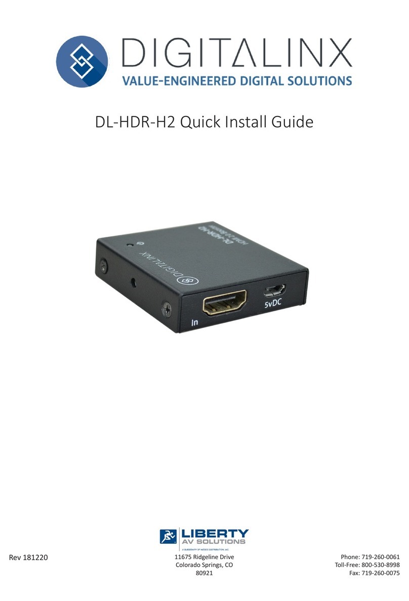 Liberty DigitaLinx DL-HDR-H2 Quick install guide