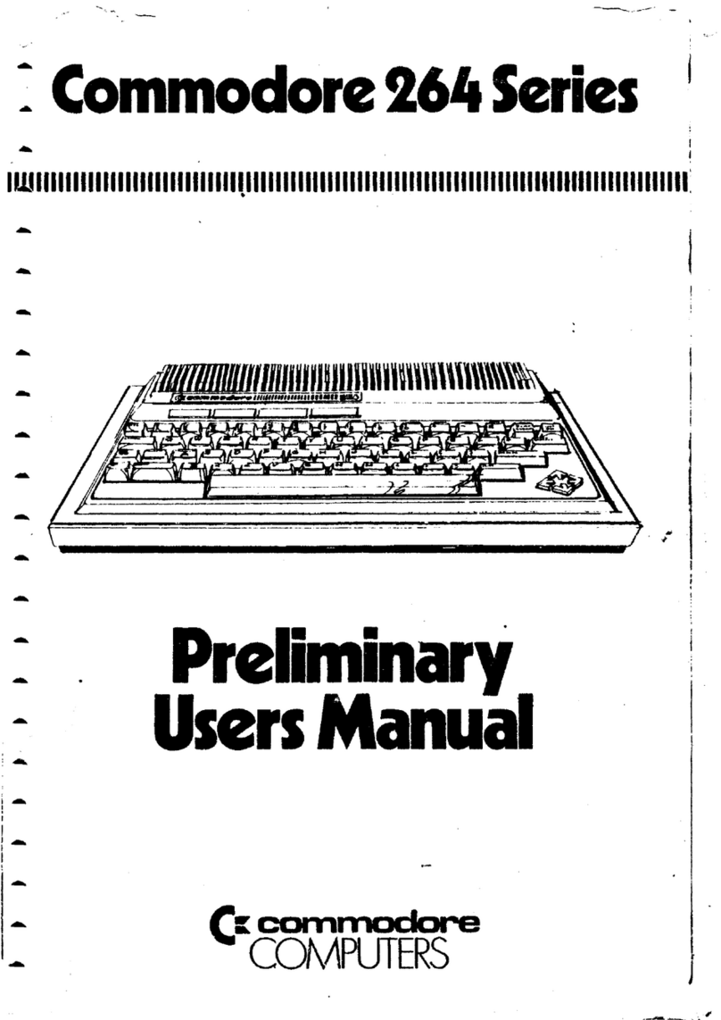Commodore Computers 264 Series Preliminary user's manual