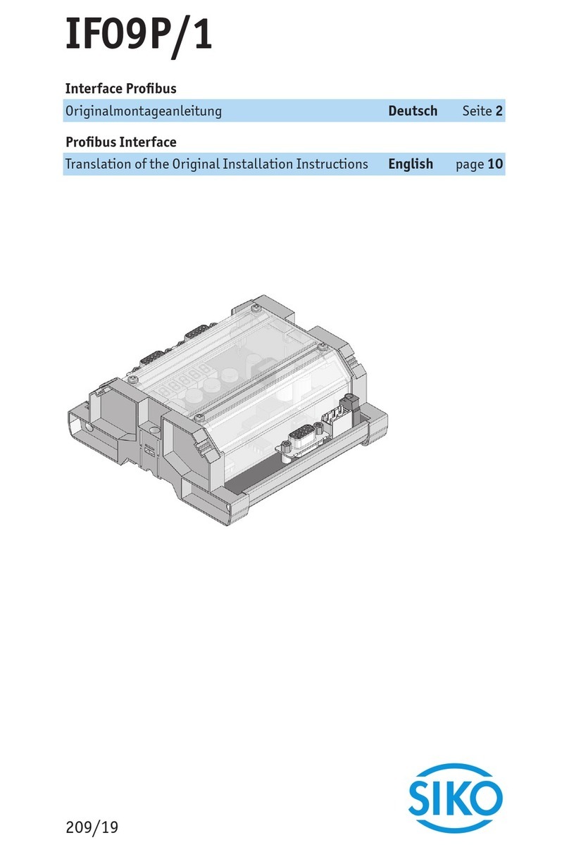 Siko IF09P/1 Translation of the original installation instructions