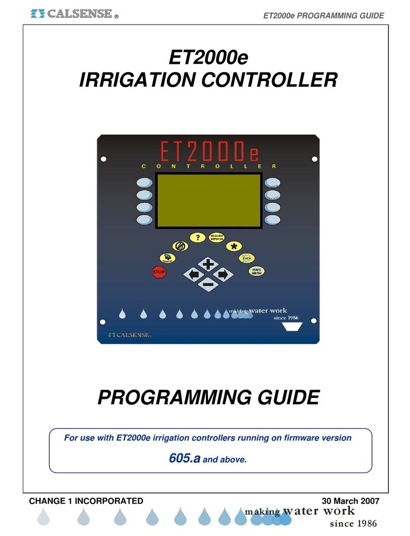 Calsense ET2000e Operating instructions Calsense ET2000e Operating instructions