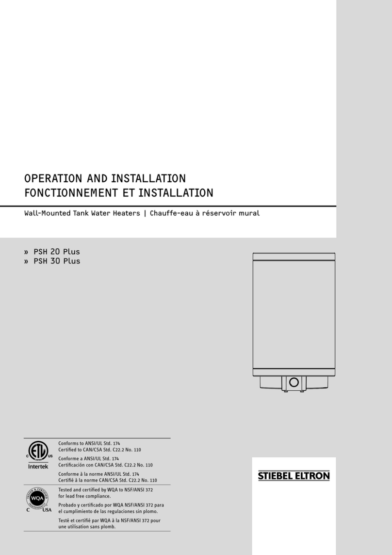 STIEBEL ELTRON PSH 20 Plus Operation and installation