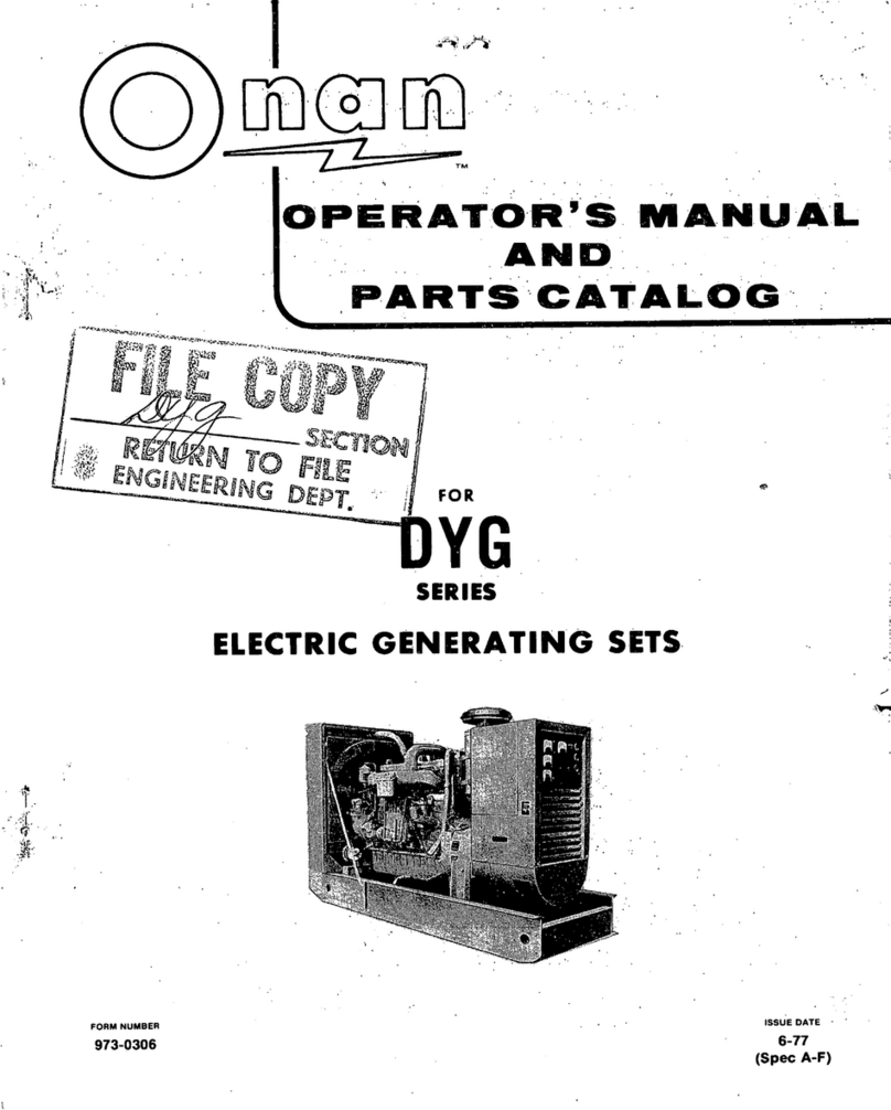 Onan DYG Series Instruction Manual