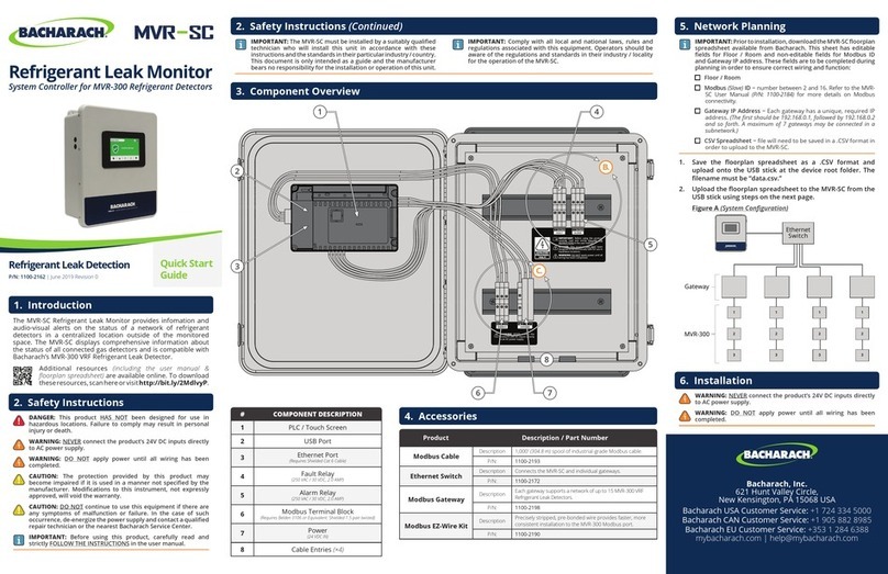 Bacharach MVR-SC quick start guide