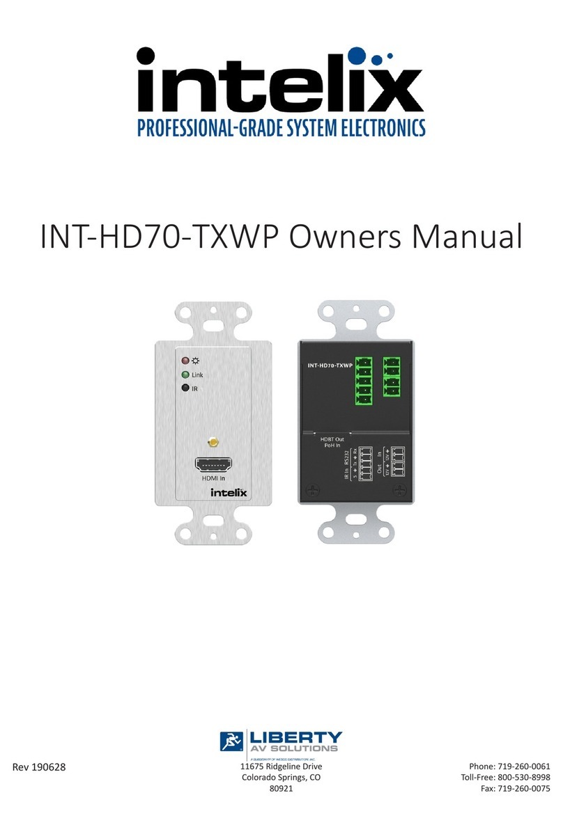 Liberty Intelix INT-HD70-TXWP owner's manual