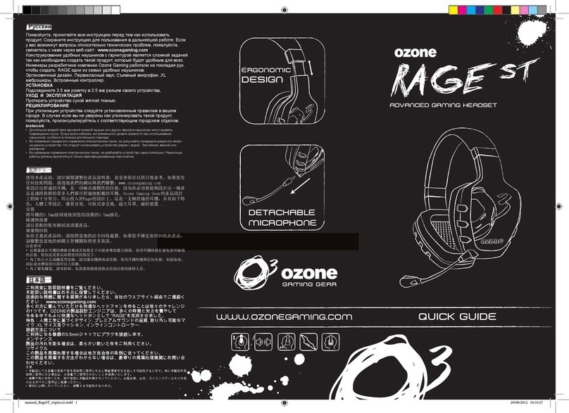 Ozone Gaming Rage ST quick guide