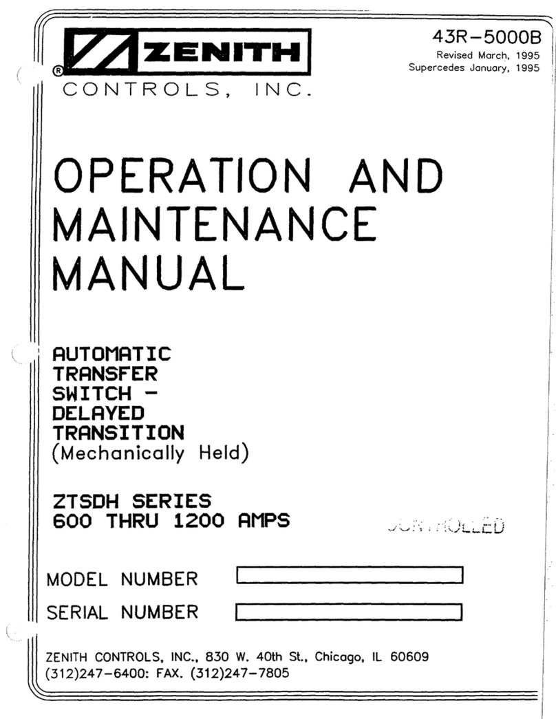 Zenith ZTSDH Series Operation and maintenance manual Zenith ZTSDH Series Operation and maintenance manual