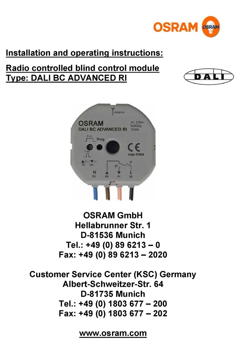 Osram DALI BC ADVANCED RI User manual