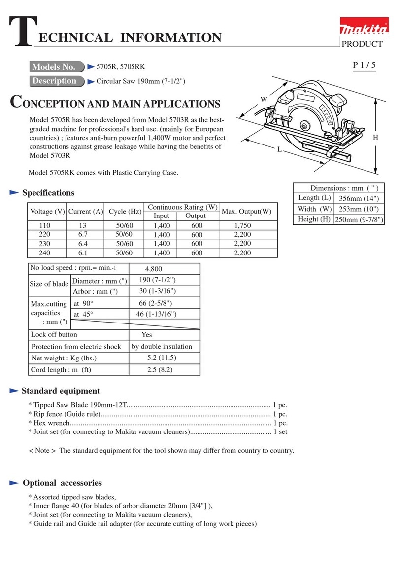 Makita 5705R technical information
