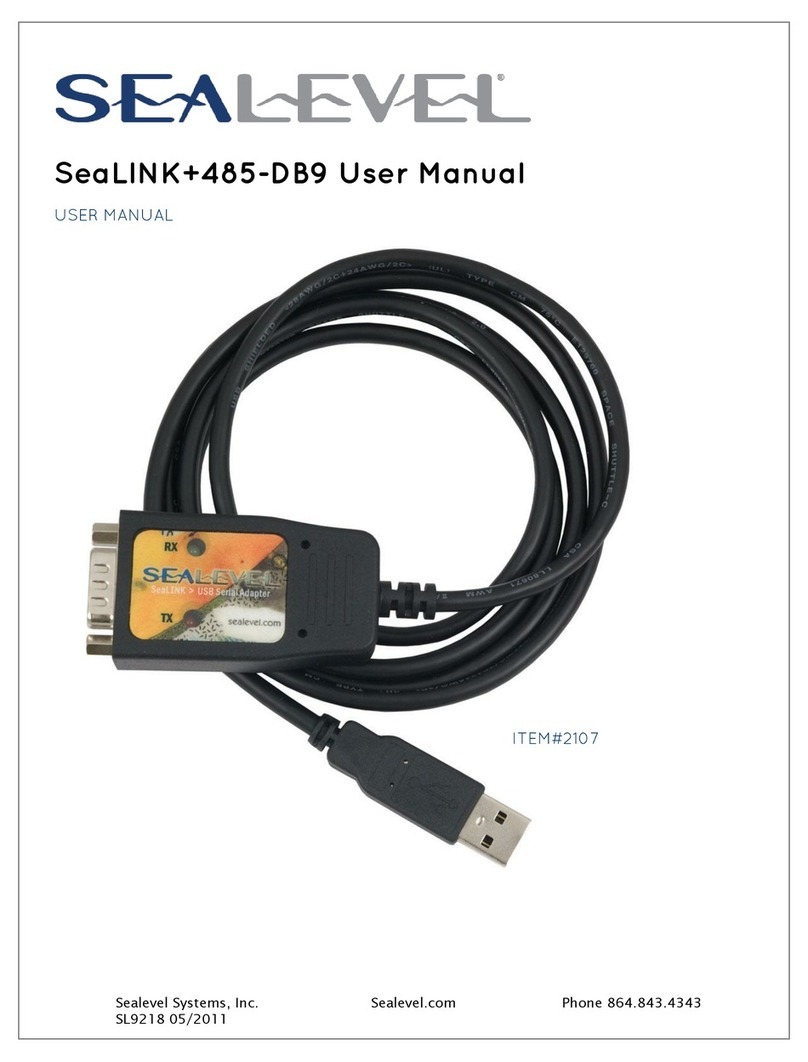 SeaLevel SeaLINK+485-DB9 2107 user manual