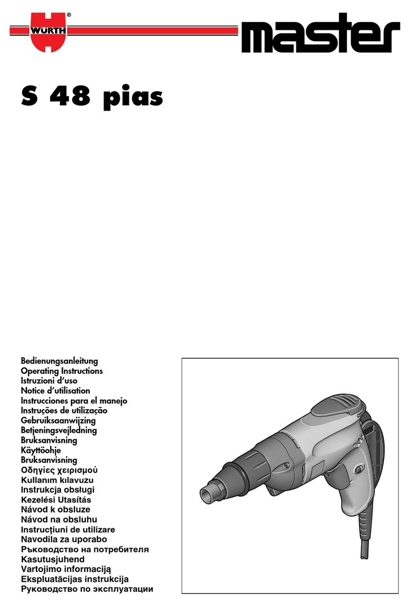 Würth Master S 48 Pias operating instructions