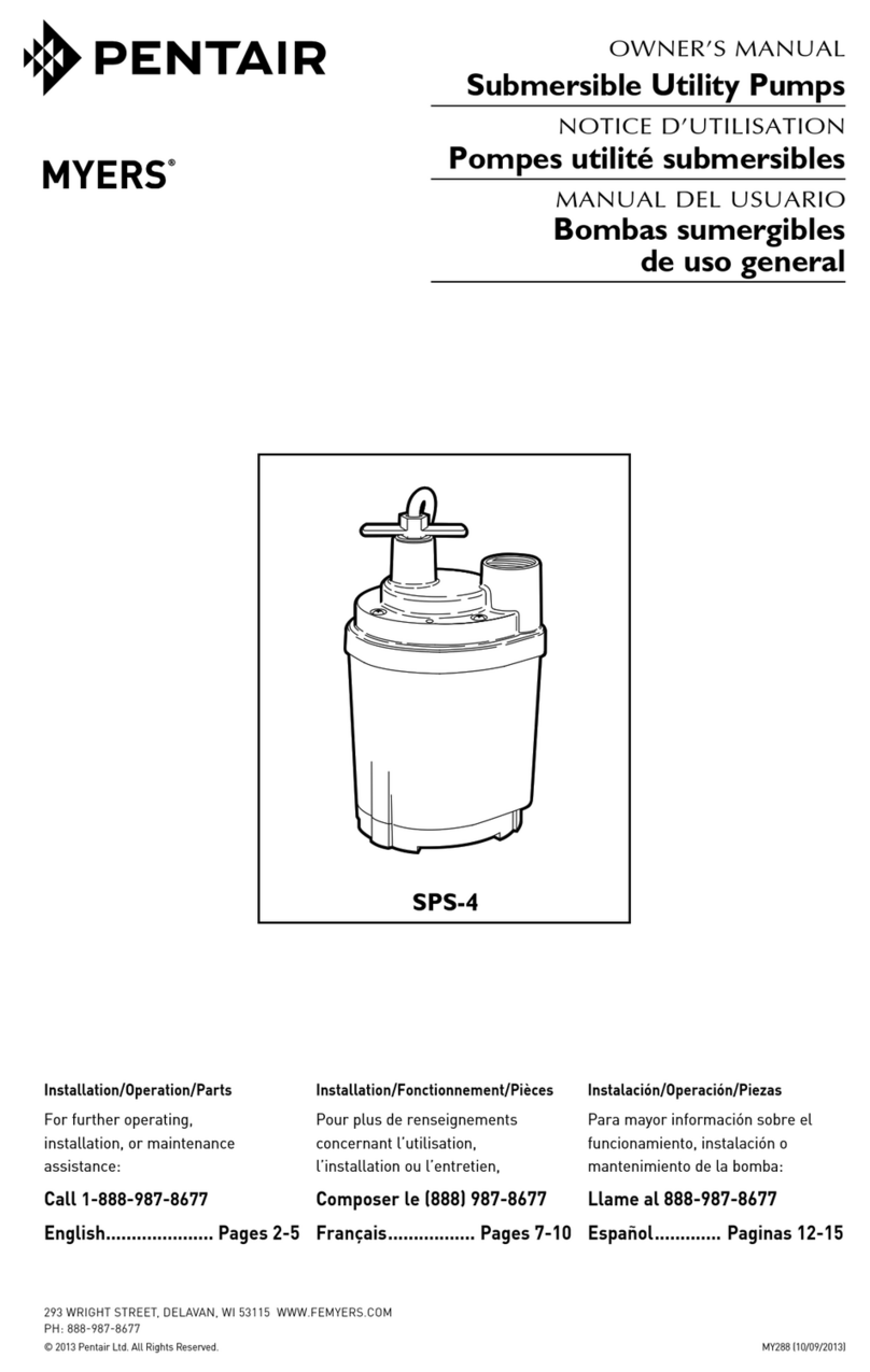 Pentair Myers SPS-4 User manual