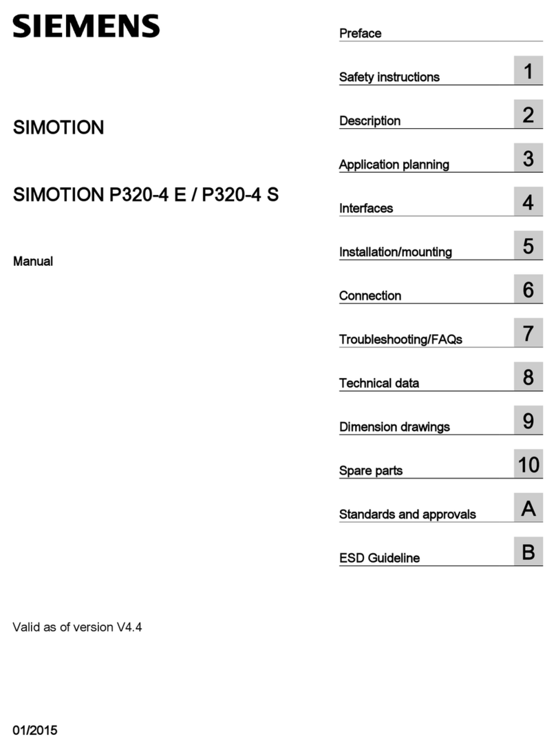 Siemens SIMOTION P320-4 E User manual Siemens SIMOTION P320-4 E User manual