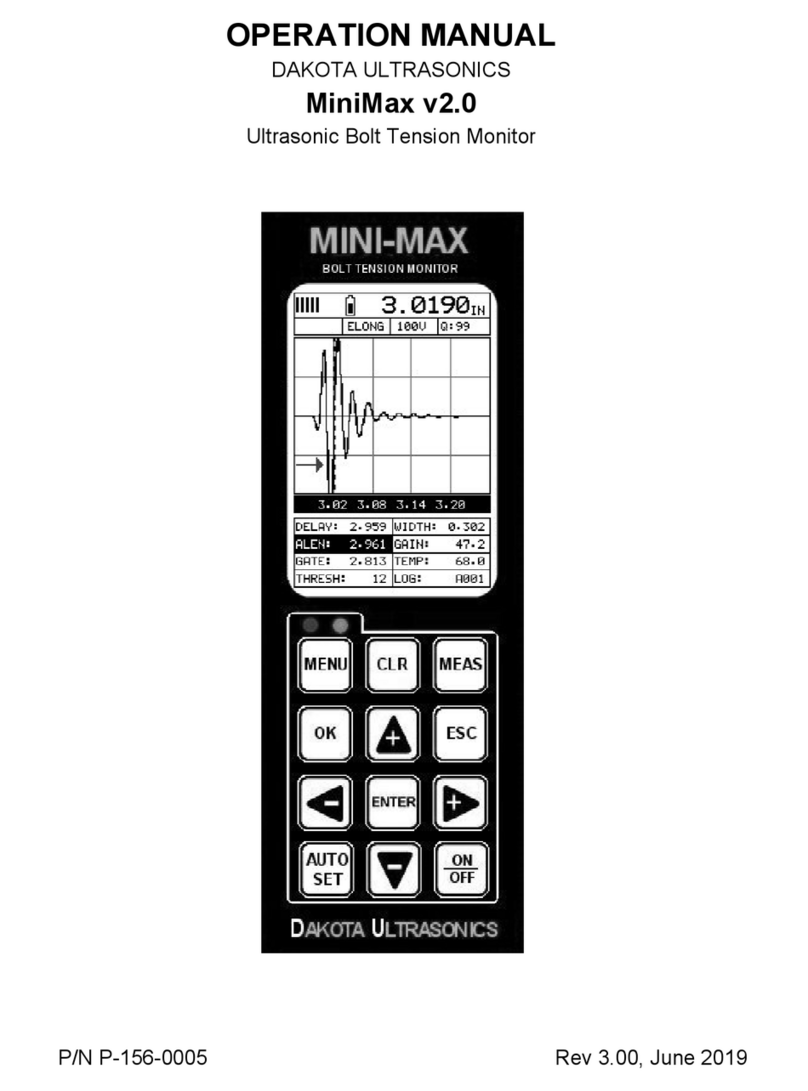 DAKOTA ULTRASONICS MiniMax v2.0 User manual