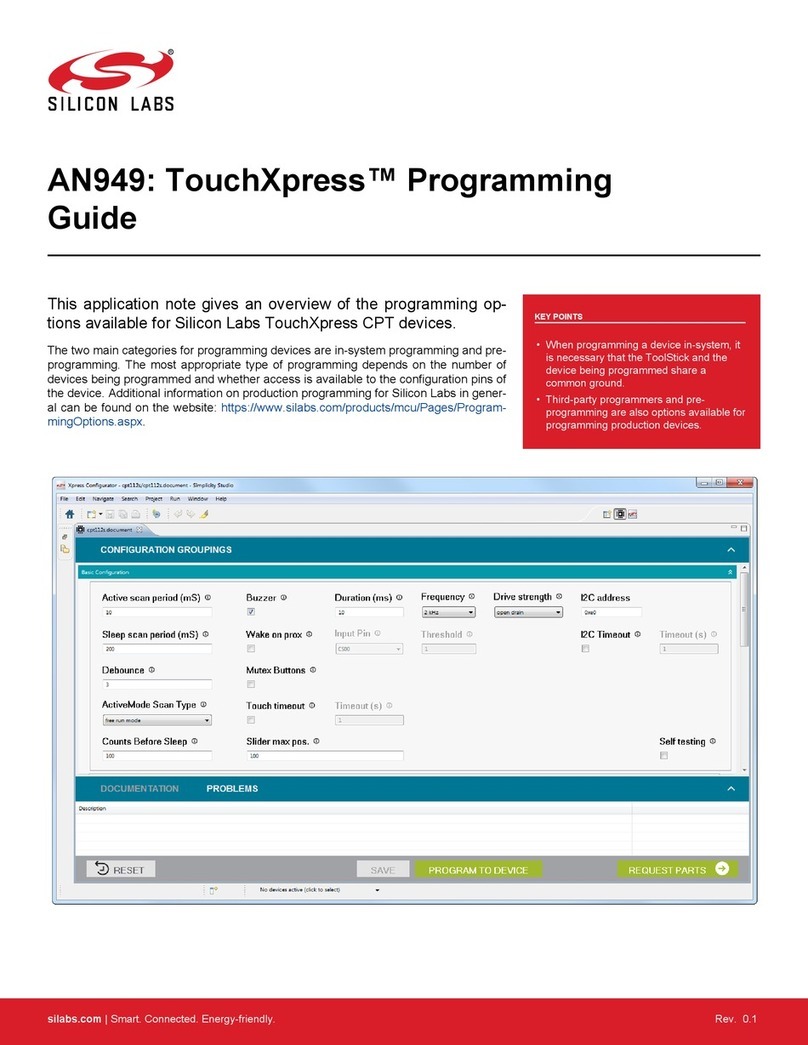 Silicon Laboratories TouchXpress DEBUGADPTR1-USB Operating instructions