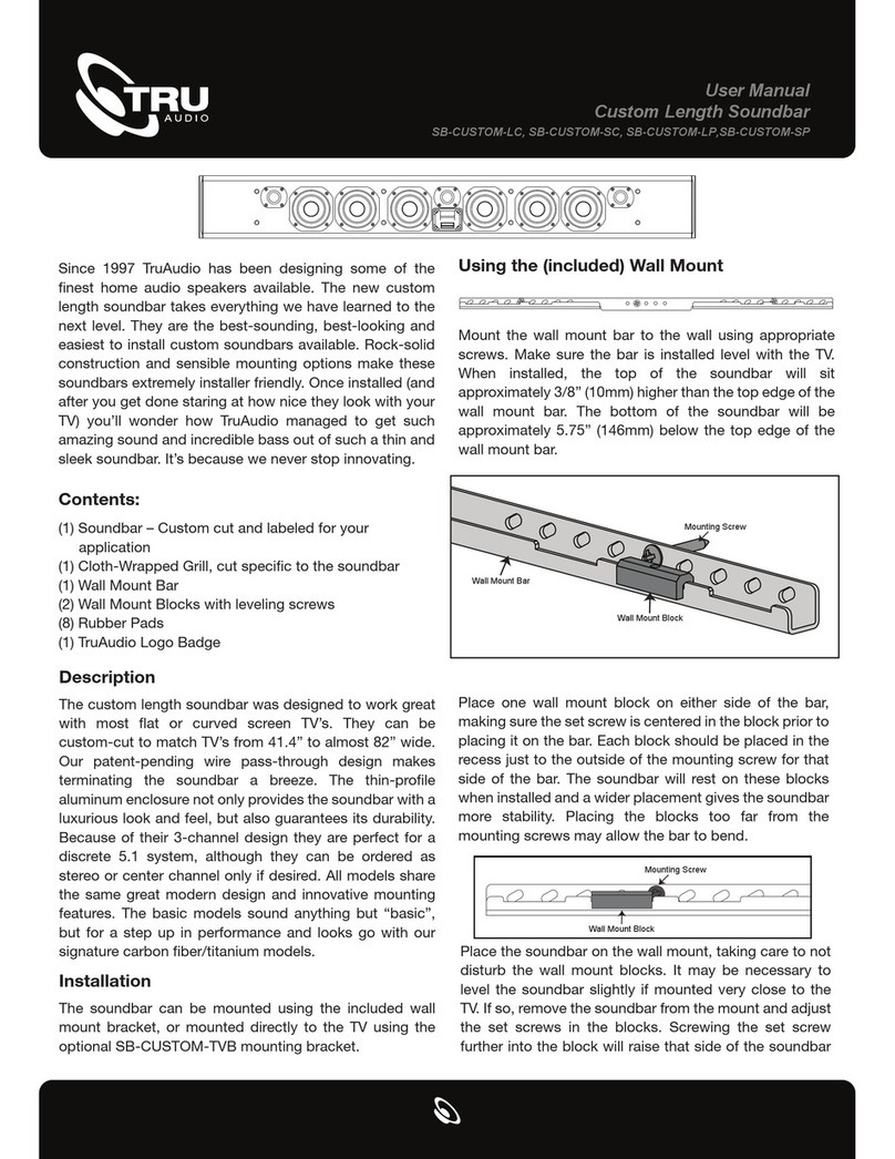 TRU Audio SB-CUSTOM-LC User manual