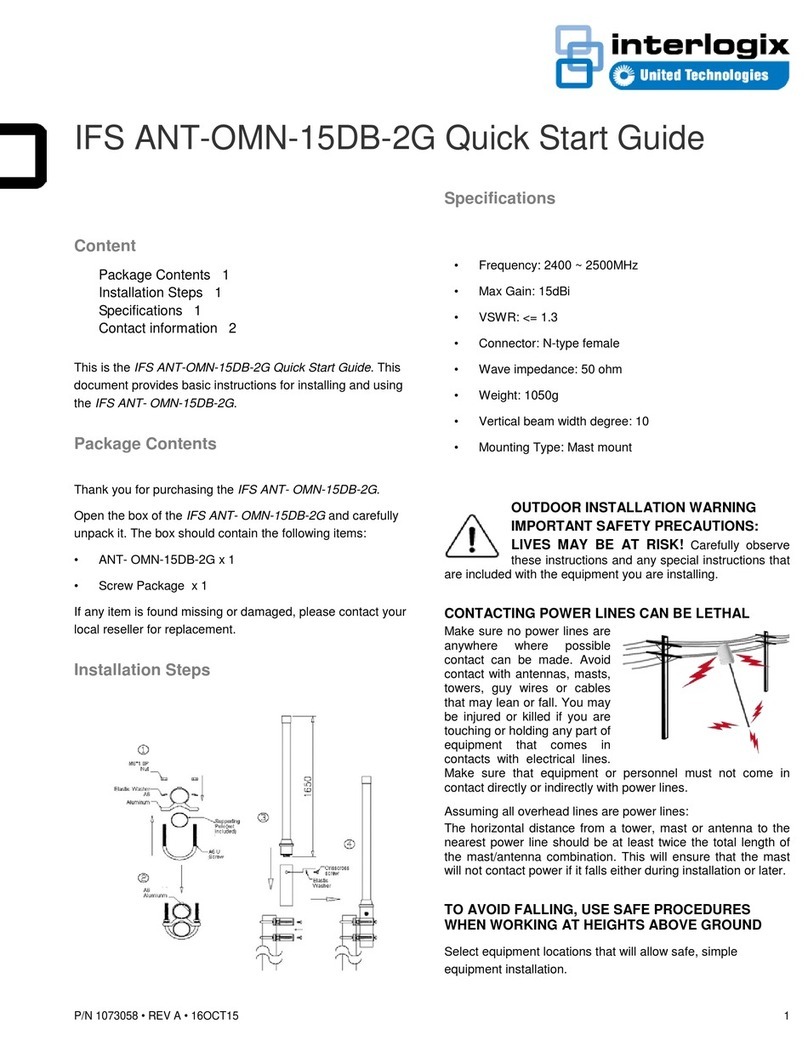 Interlogix IFS ANT-OMN-15DB-2G quick start guide Interlogix IFS ANT-OMN-15DB-2G quick start guide