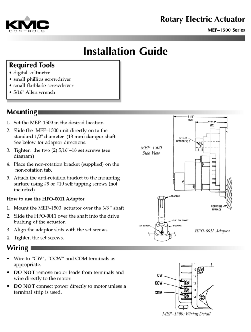KMC Controls MEP-1500 Series User manual KMC Controls MEP-1500 Series User manual